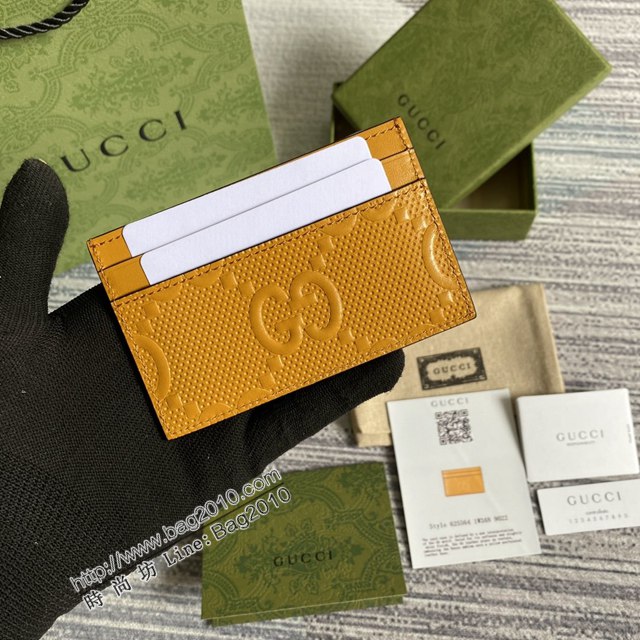 Gucci新款包包 古馳名片夾 Gucci牛皮卡包 625564  ydg3048